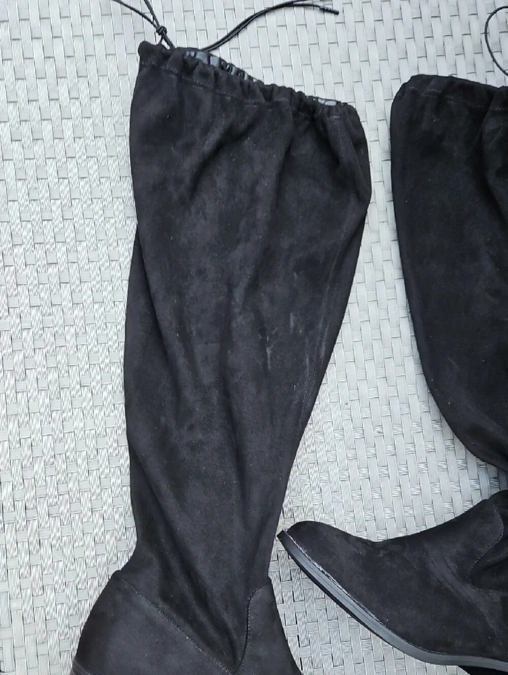 NEW WITH TAGS Torrid Black Over-the-Knee Drawstring FauSuede Boots SIZE 13 (WW)